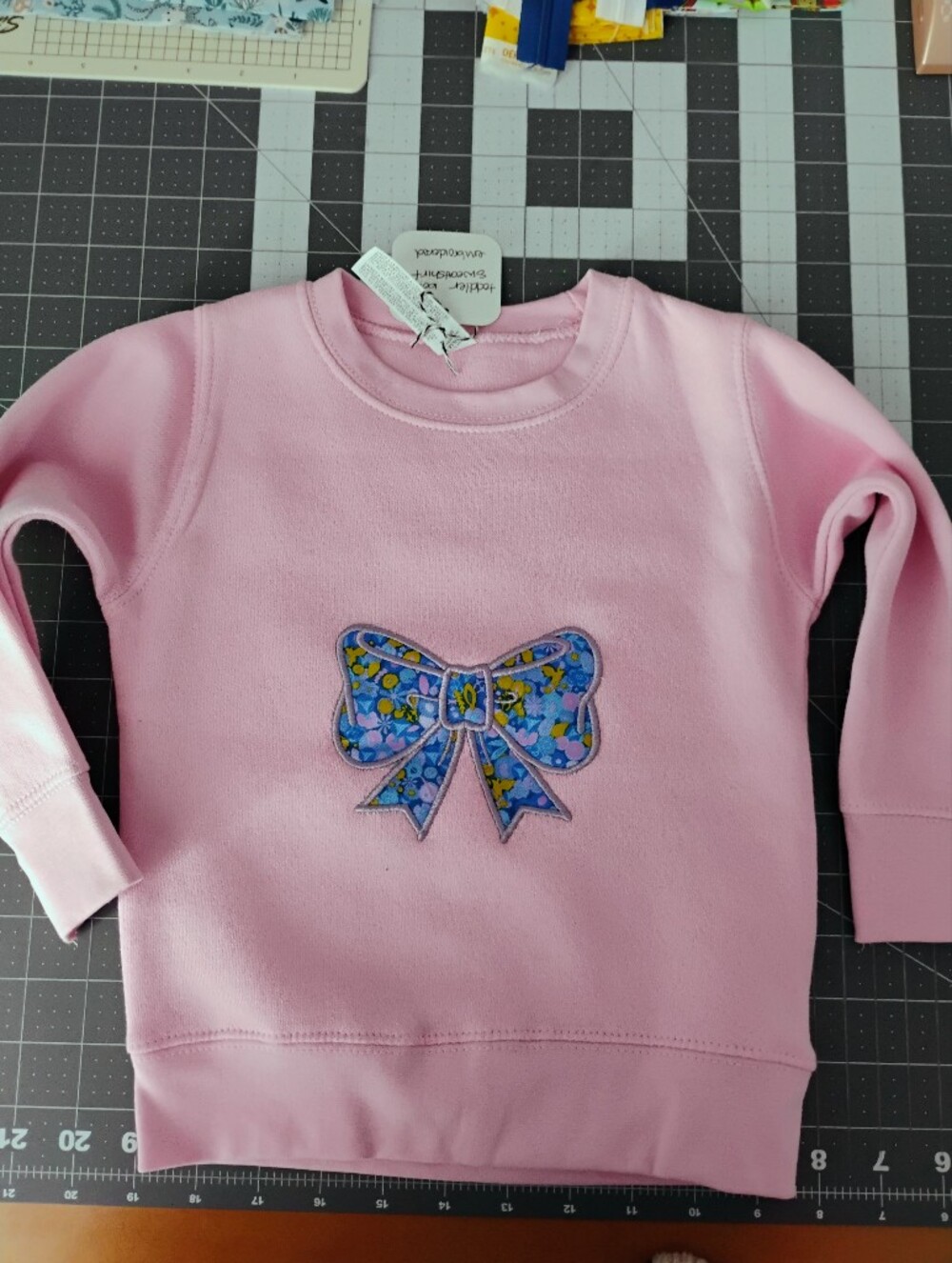 Cute Toddler Embroidered Bow Sweatshirt
